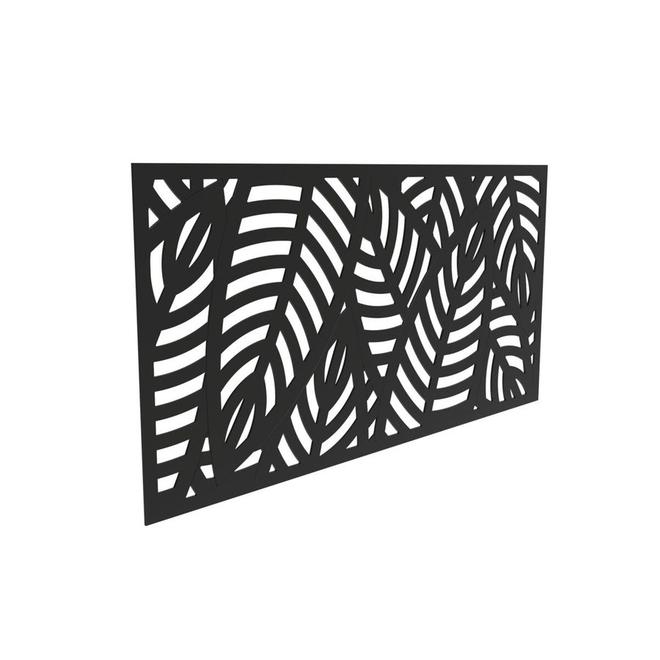 Panneau d'intimité décoratif en polypropylène noir Sanibel par Barrette de 34 po x 68 po