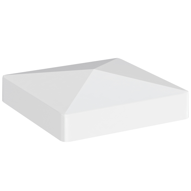 Barrette Outdoor Living Pyramid Post Cap in Vinyl 5 x 5-in - White