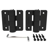 Barrette Compact Butterfly Gate Hinge Matte Black - 2/Pack