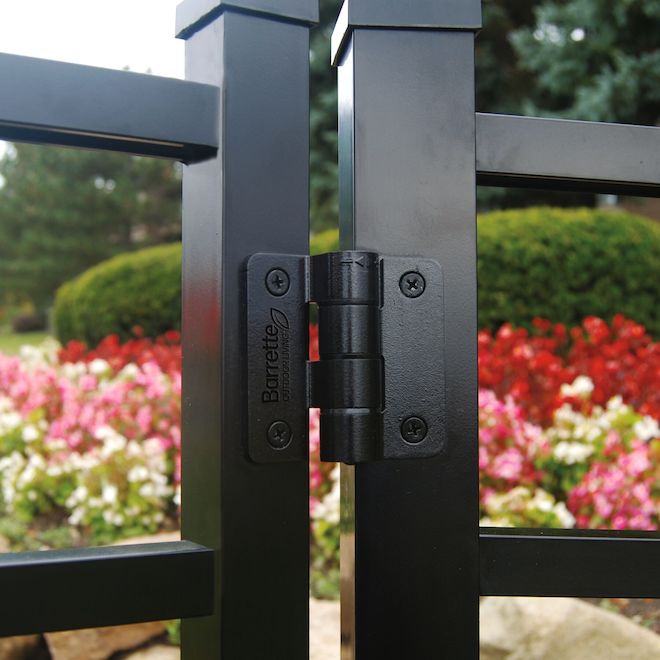 Barrette Compact Butterfly Gate Hinge Matte Black - 2/Pack