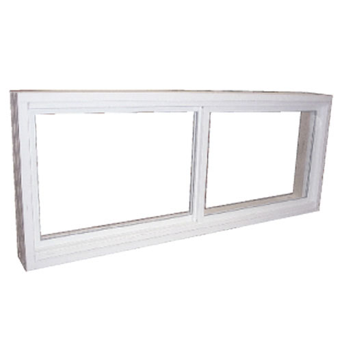 Fenêtre coulissante blanche Supervision, cadre en bois et en PVC, isolante, 30,5 po de large x 15,5 po de haut