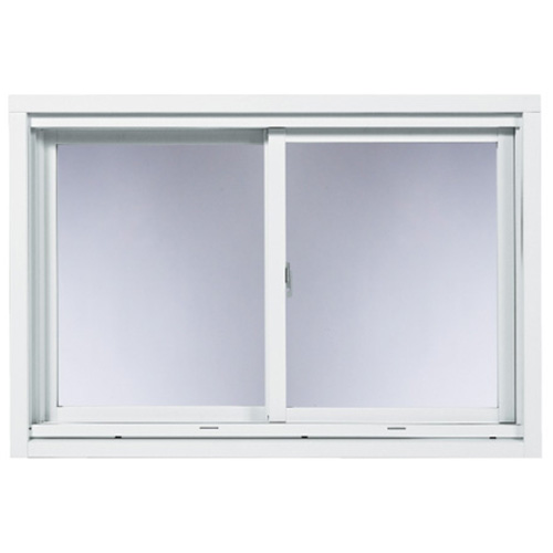 Fenêtre coulissante blanche Supervision, cadre en pin et PVC, isolée argon, 32,5 po h. x 38,5 po l. x 6 9/16 po É.