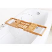 A&E Avery Bamboo Bathtub Tray - 27.5-in to 41.5-in - Extendable