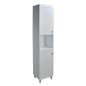 A&E Bath and Shower Lucia White MDF Freestanding Storage Cabinet