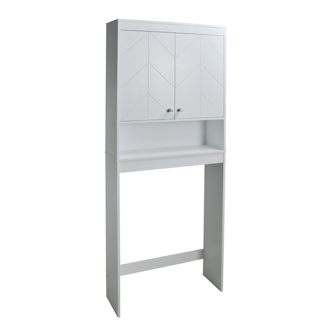 Meuble de toilette blanc avec 2 portes en MDF, A&E Bath and Shower Lucia V