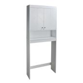 A&E Bath and Shower Lucia V - White 2-Door Toilet Cabinet