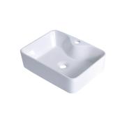 Lavabod vasque rectangulaire pour salle de bain en céramique blanche, A&E Bath and Shower Lucia IV