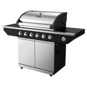 Grill Chef Propane BBQ - 6 Burner - 830 sq. in, black and stainless steel, 60 000 BTU