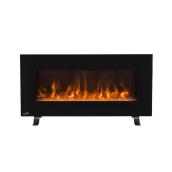 Continental Electric Fireplace - Wall-Mounted or Freestanding - 400 sq. ft. - 42-in x 22-in - Black