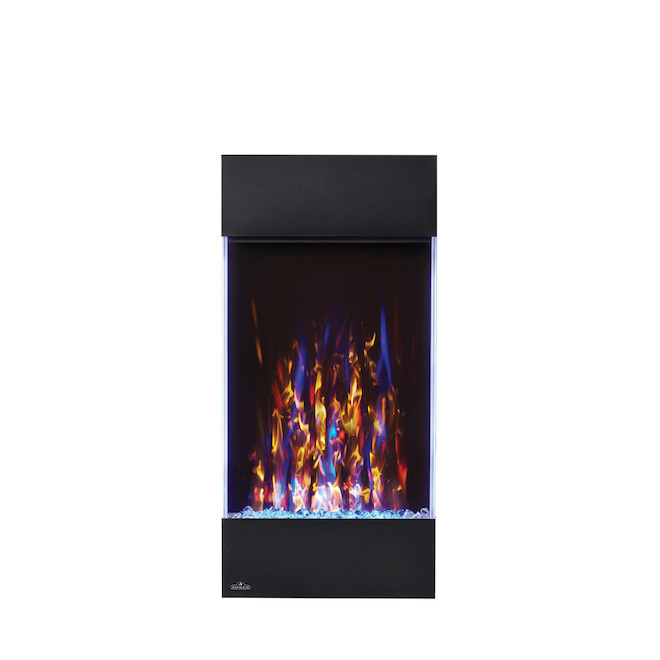 Napoleon Wall-Mounted Vertical Electric Fireplace with Colour Options - 400 sq. ft. - 32-in x 16-in - Black