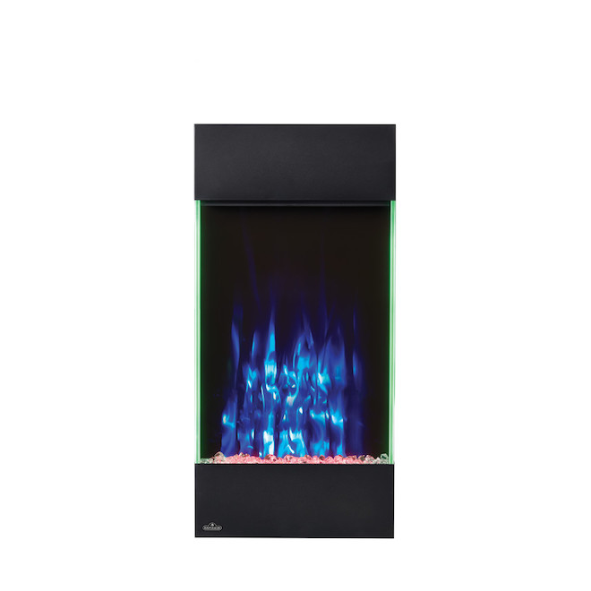 Napoleon Wall-Mounted Vertical Electric Fireplace with Colour Options - 400 sq. ft. - 32-in x 16-in - Black