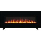 Napoleon Harsten 72-in Black Electric Wall Mount Fireplace with Bluetooth Speakers