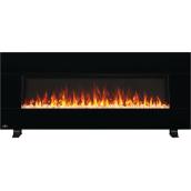 Napoleon Harsten 60-in Electric Wall Mount Fireplace with Integrated Bluetooth Speakers - Black