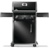 Barbecue au gaz propane Rogue 425 Napoléon avec 3 brûleurs 42 000 BTU, noir avec grilles de cuisson en fonte