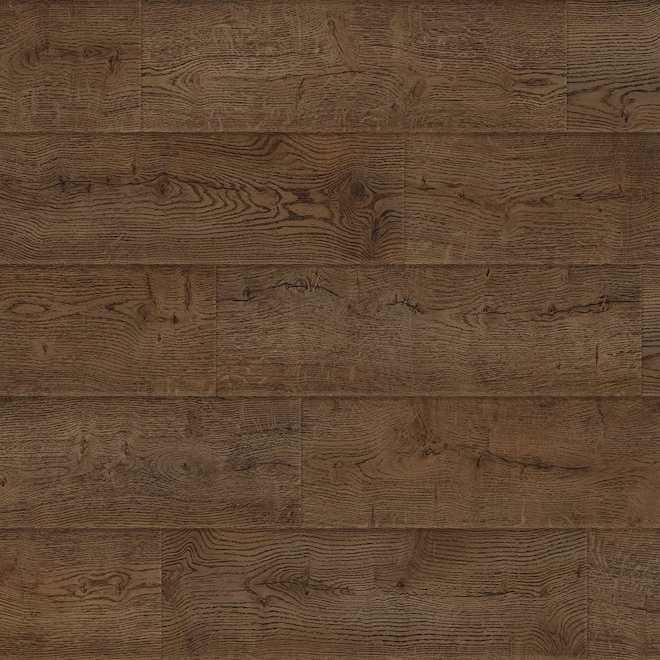 Quickstyle Mont Blanc 12-mm Laminate Flooring 7.68 x 47.32-in - Smoked Brown Oak - 20.18-sq.ft/Box