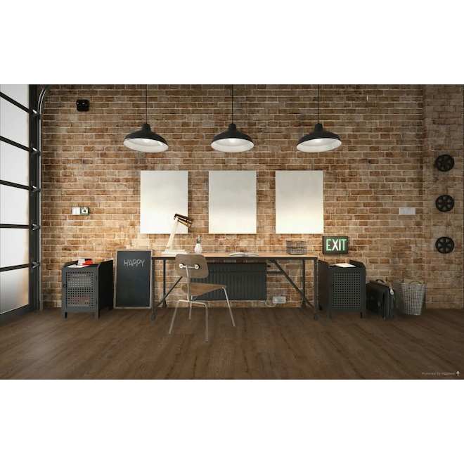 Quickstyle Mont Blanc 12-mm Laminate Flooring 7.68 x 47.32-in - Smoked Brown Oak - 20.18-sq.ft/Box