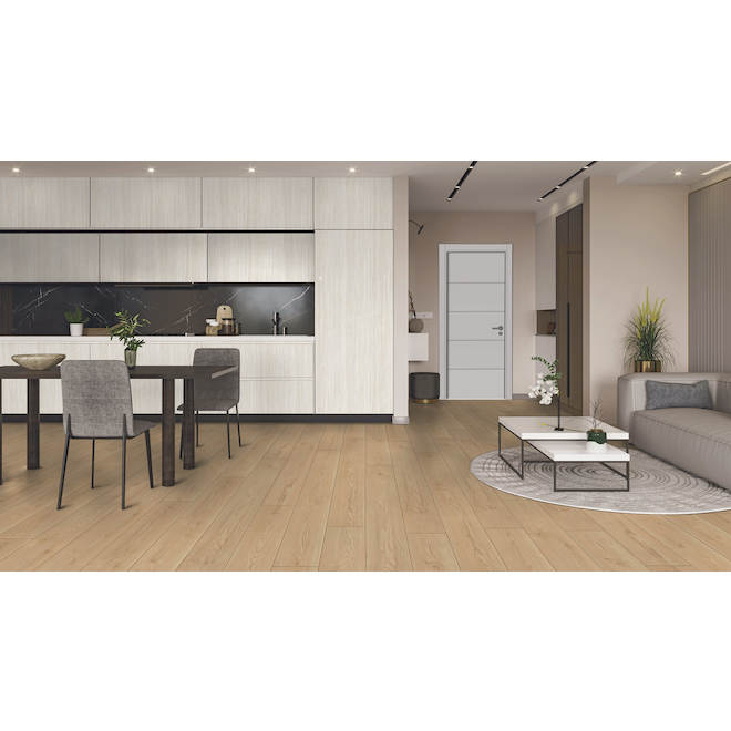 Polar White Oak Laminate HDF Flooring 7.74 x 47.44-in x 8-mm - 10/box