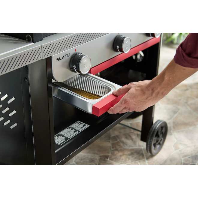 Weber Slate 30-in Propane Gas Griddle with 3 Burners - 540-sq.in.