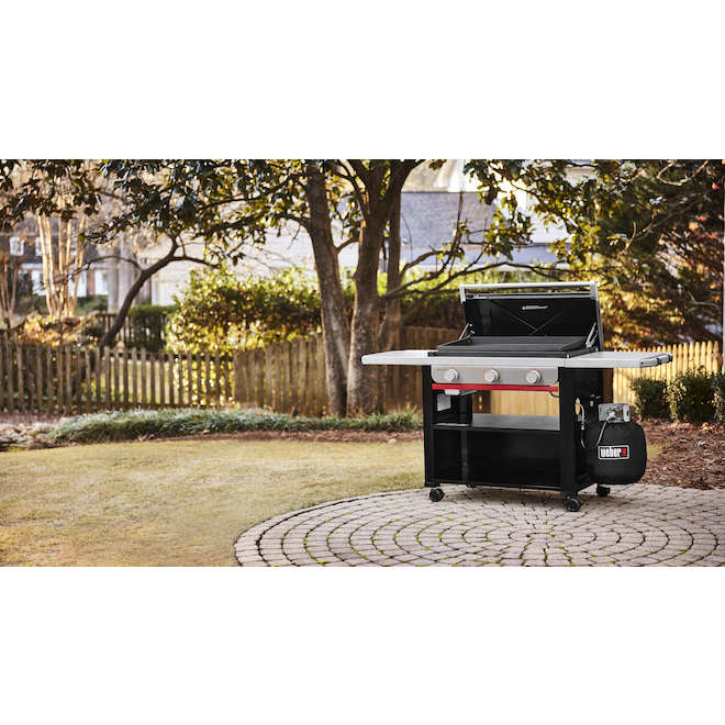 Weber Slate 30-in Propane Gas Griddle with 3 Burners - 540-sq.in.