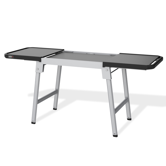 Weber Traveler Expandable Black/Silver BBQ Stand - 29.8 x 22.3 x 66.1-in