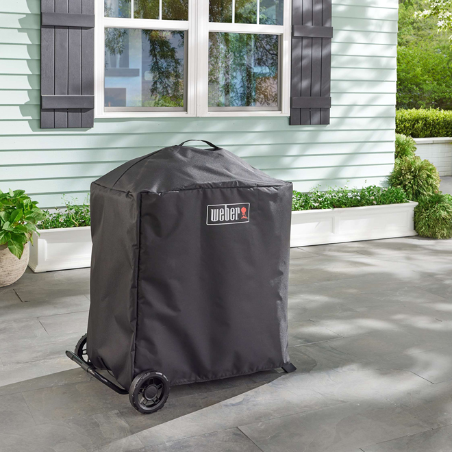 Weber Traveler Black Polyester BBQ Cover - 34 x 21.5 x 34.75-in
