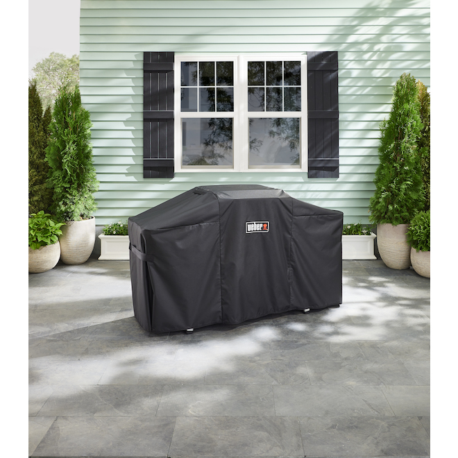 Weber Black Polyester 17 to 22-in BBQ Cover - 61.9 x 21.5 x 38.3-in
