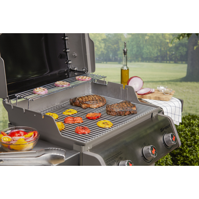 Weber Spirit 300 24 x 18-in Stainless Steel Rectangle BBQ Cooking Grates - 2 Pcs