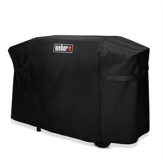 Weber Slate 28-in Griddle Cover in Black Polyester