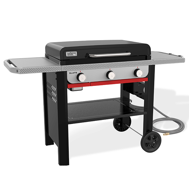 Weber Slate Griddle Natural Gas 28-in with 3 Burners 36 000 BTU - Black