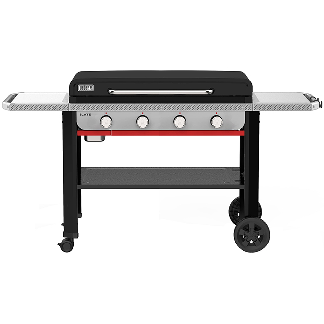 Weber Slate Griddle Natural Gas 36-in with 4 Burners 48 000 BTU - Black