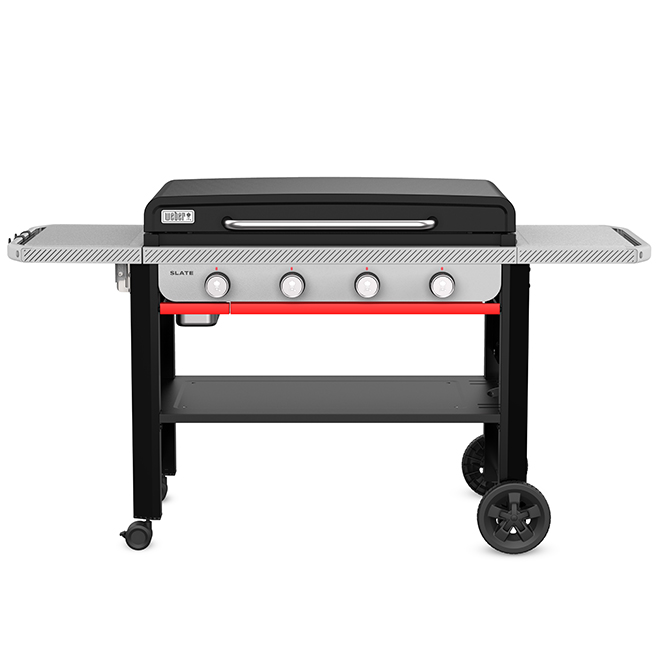 Weber Slate Griddle Propane Gas 36-in with 4 Burners 48 000 BTU - Black