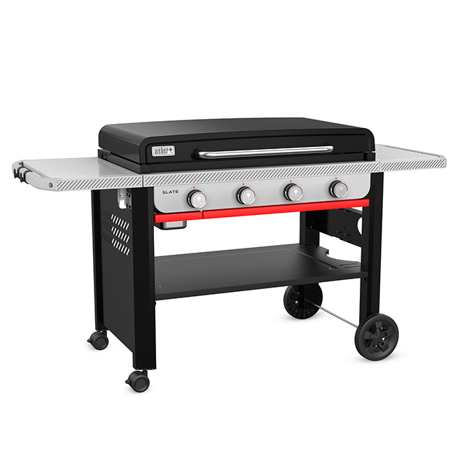 Weber Slate Griddle Propane Gas 36-in with 4 Burners 48 000 BTU - Black