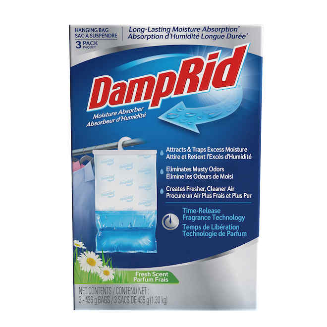 DampRid Refillable Fragrance Fresh Scent Moisture Absorbers - 3/Pack