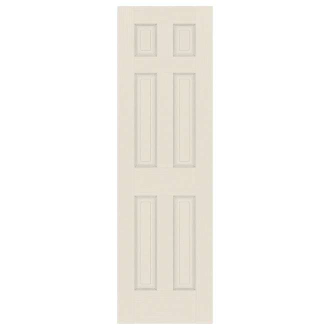 Milette 34-inchx80-inch Primed Shaker 1 Lite Satin White Glass