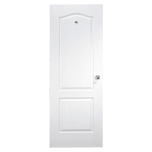 Arched 2-Panels Door - Primed Hardboard - 26 in x 80 in x 1 3/8 in