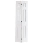 Metrie 24-in x 80-in x 1 3/8-in White 6-Panel Bifold Door