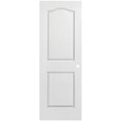 Metrie Door Slab - Arched Top 2-Panel Indoor - Lockset Bore - Primed Hardboard - Hollow Core - Traditional Style