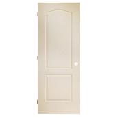 Porte arquée Metrie, fibre durcie apprêtée, beige, 2 panneaux, construction creuse, trou de poignée
