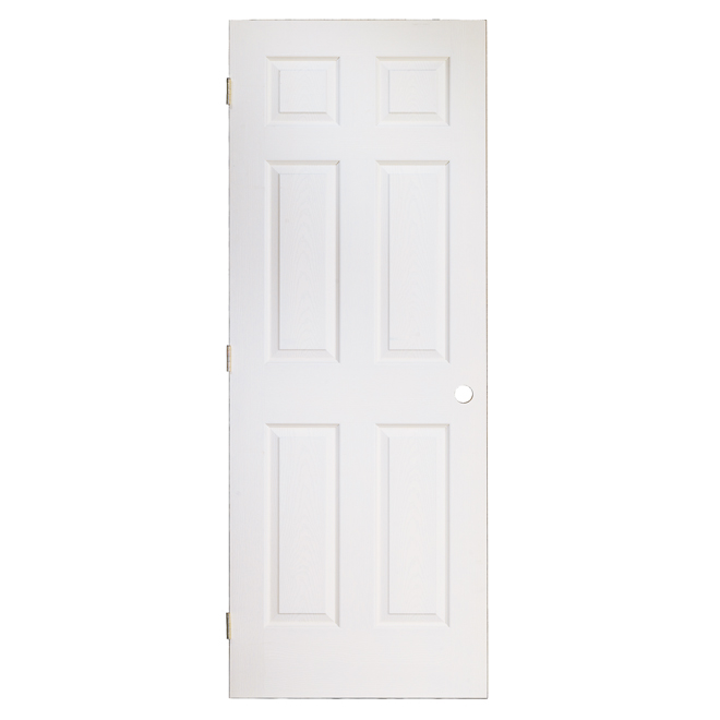30-in x 80-in 6-Panel Textured Primed Pre-Machined Interior Door