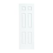 Masonite Entry Door Six-Panel Steel White Primed Finish Universal Handing 31 3/4-in W x 79-in H x 1-3/4-in T