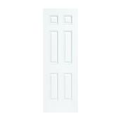 Masonite 6-Panel Entry Door - Primed Finish for Easy Painting - 24GA Steel - 33 3/4-in W x 79-in H