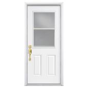 Masonite 36-in W x 80-in H Prehung Steel Primed White Exterior Door