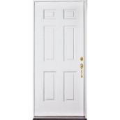 Masonite Steel Entry Door - 4 9/16-in Jamb - White - 32-in W x 80-in L - Energy Star Qualified