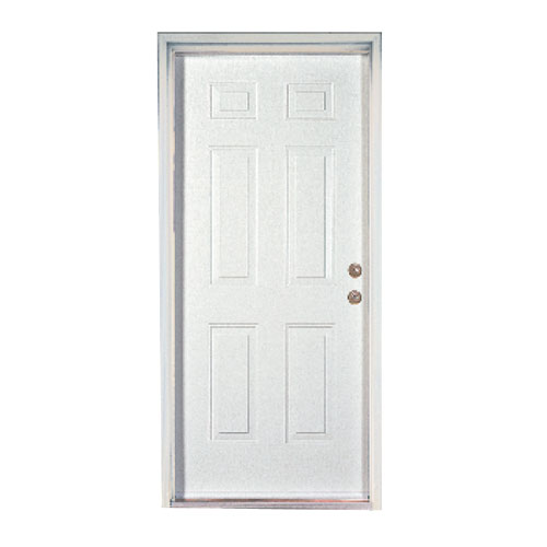 Porte extérieure de Masonite, apprêt blanc, acier, 36 po l. x 80 po h.
