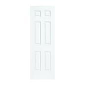 Masonite Pre-Hung Steel Entry Door - 32-in W x 80-in H x 1 3/4-in T - 6-Panel - Primed - White