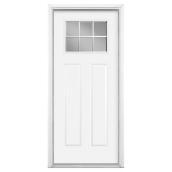 Masonite White Steel Entry Door - Durable - 2 Panels - 32-in W x 80-in H