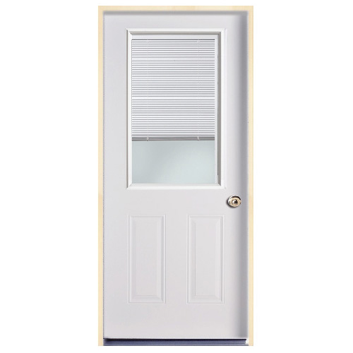 Porte ½ verre/store Masonite droite en acier de 34 po x 80 po