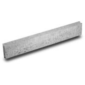 Permacon Tongue-and-Groove Universal Edge Stone - Concrete - Grey -39-in L x 8-in H x 3 1/8-in W