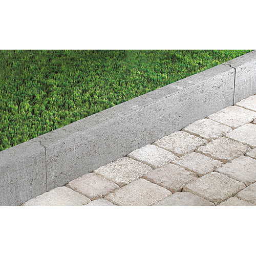 Permacon Tongue-and-Groove Universal Edge Stone Concrete Grey 39-in L x 8-in H x 3 1/8-in W