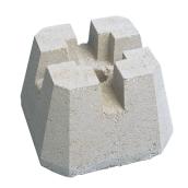 Base pour terrasse en béton Dek-Block de Permacon, 11 po x 11 po x 7 1/2 po, gris